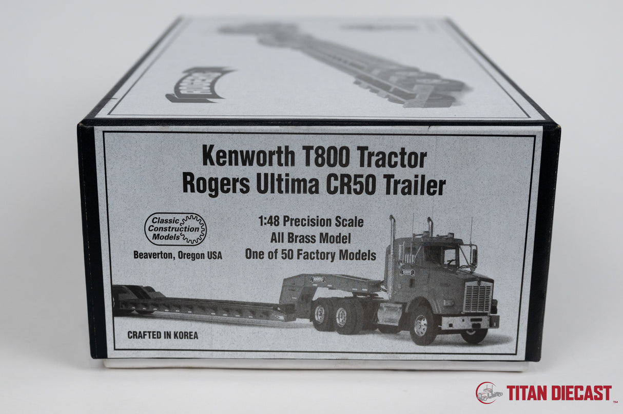 CCM Kenworth T800 w/ Rogers Lowboy - Red - 1/48 Scale - Brass