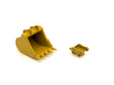 1/50 Scale Coupler and Bucket for Cat 320/323 Excavators