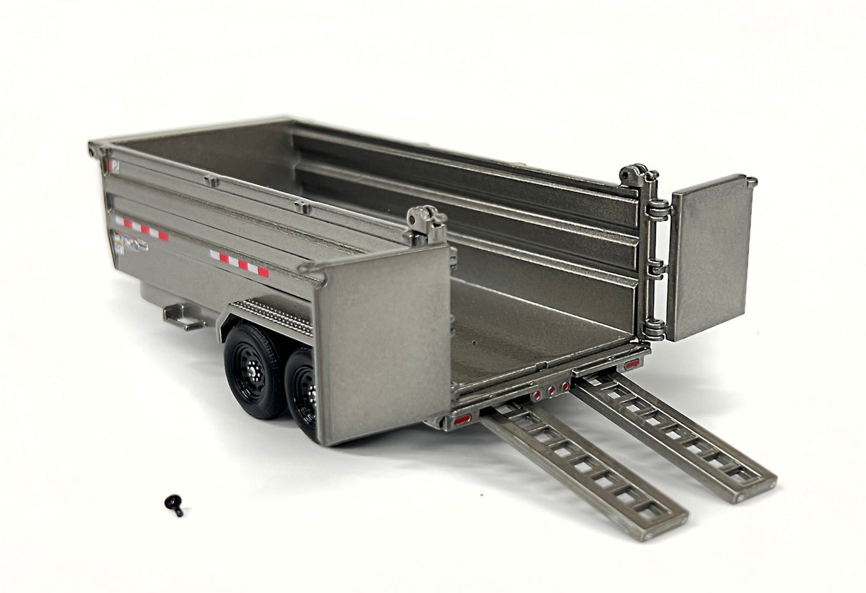 1/50 Scale Weiss Brothers PJ Trailers Dump Trailer - Silver