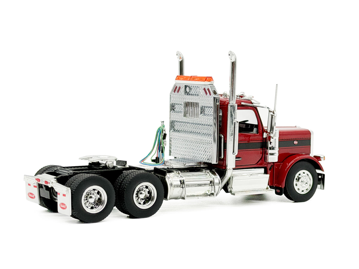1/50 Scale Diecast Masters Peterbilt 589 Tandem Axle Tractor - Legendary Red