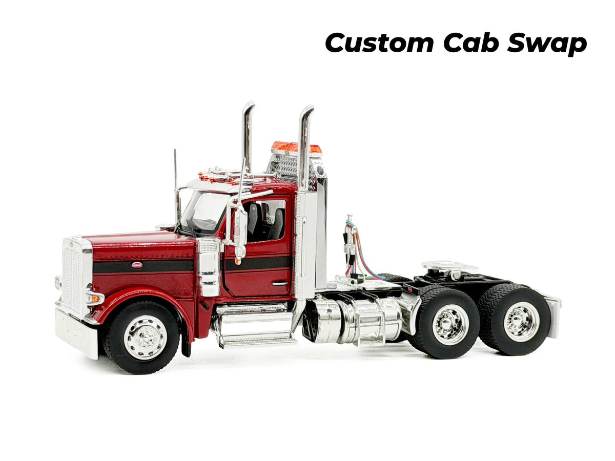 1/50 Scale Diecast Masters Peterbilt 589 Tandem Axle Tractor - Legendary Red