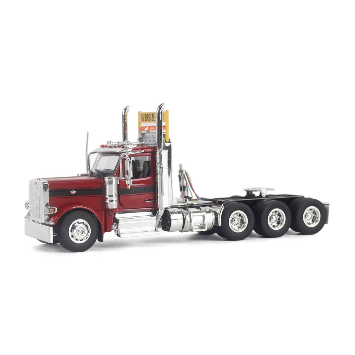 1/50 Scale Diecast Masters Peterbilt 589 Tri-Axle Tractor - Legendary Red