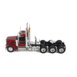 1/50 Scale Diecast Masters Peterbilt 589 Tri-Axle Tractor - Legendary Red