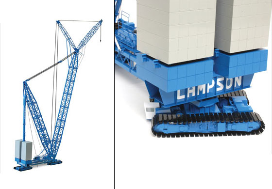 CCM Lampson LTL-2600 Crawler Crane - 1/87 Scale - Brass