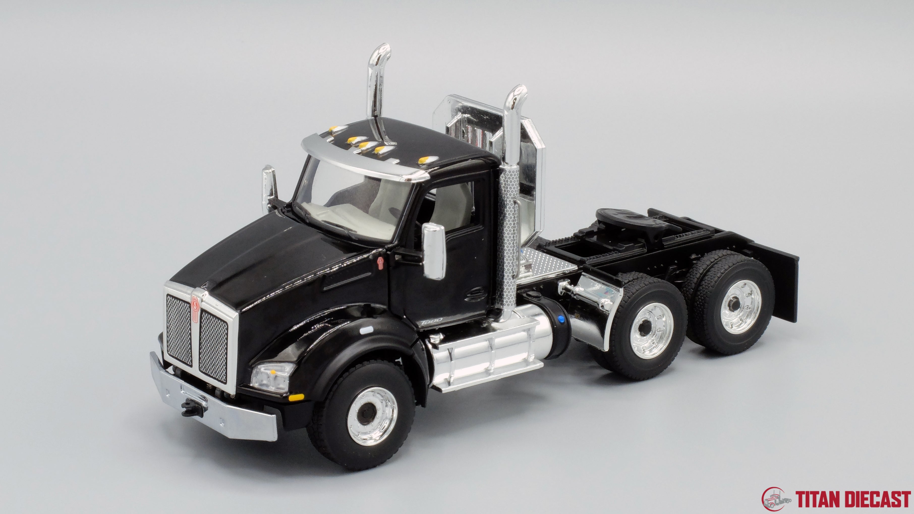 1/50 Scale Kenworth T880 w/ East Genesis Dump Trailer - Black/Chrome