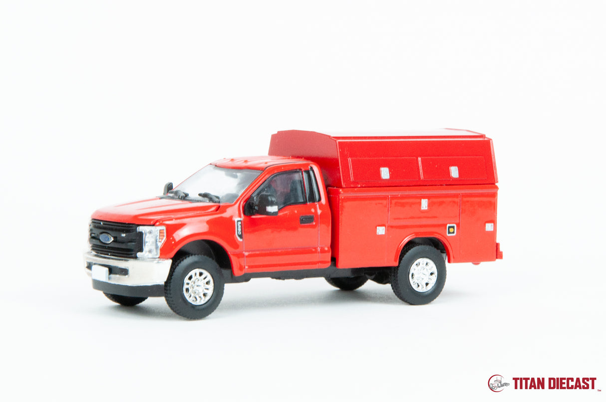 1/50 Scale Tonkin Ford F350 Service Truck with Custom Utility Cap - Red