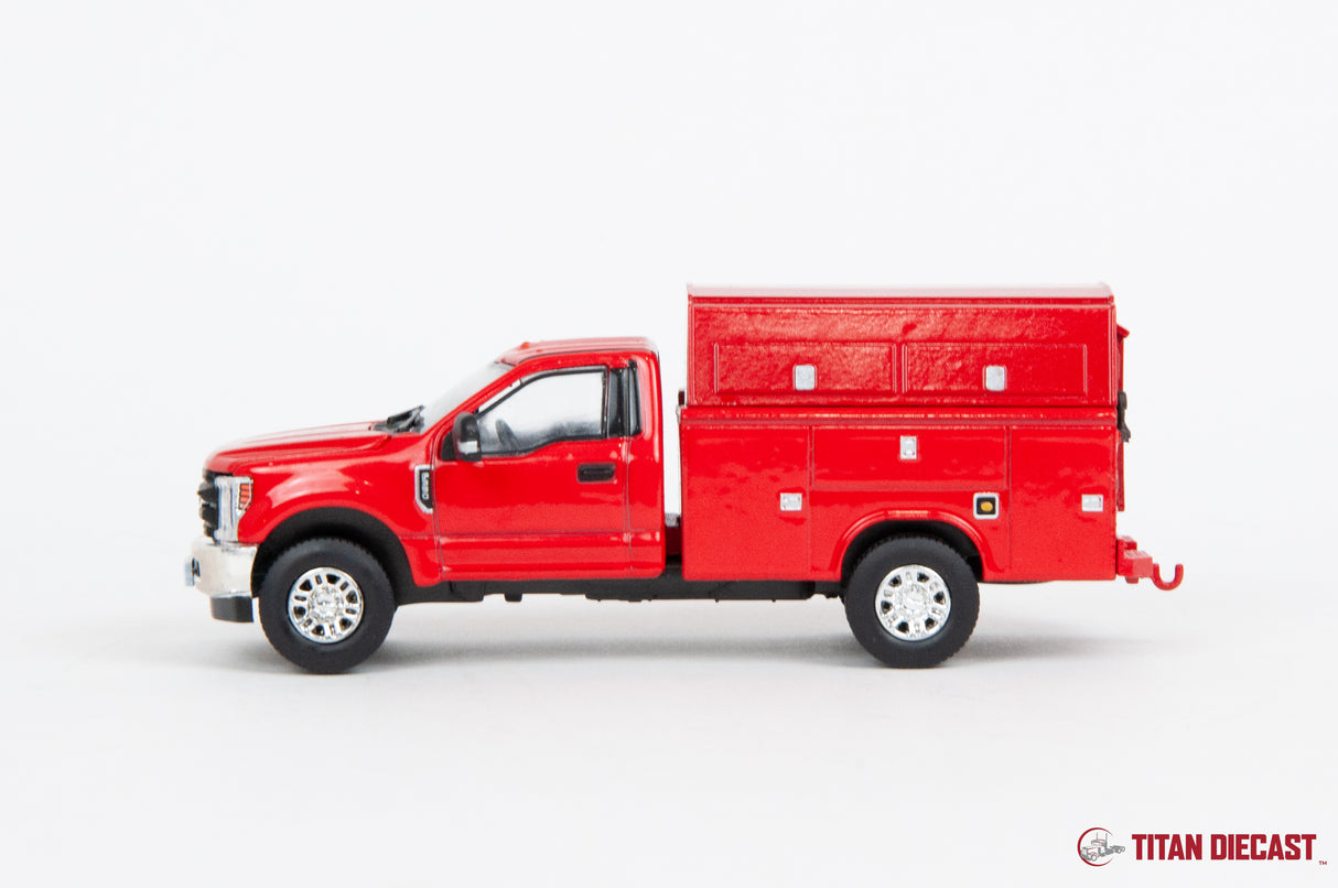 1/50 Scale Tonkin Ford F350 Service Truck with Custom Utility Cap - Red