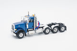 NOW IN STOCK - 1/50 Scale First Gear Peterbilt 367 w/ Talbert 55SA Lowboy - Sovereign Blue - TD Exclusive