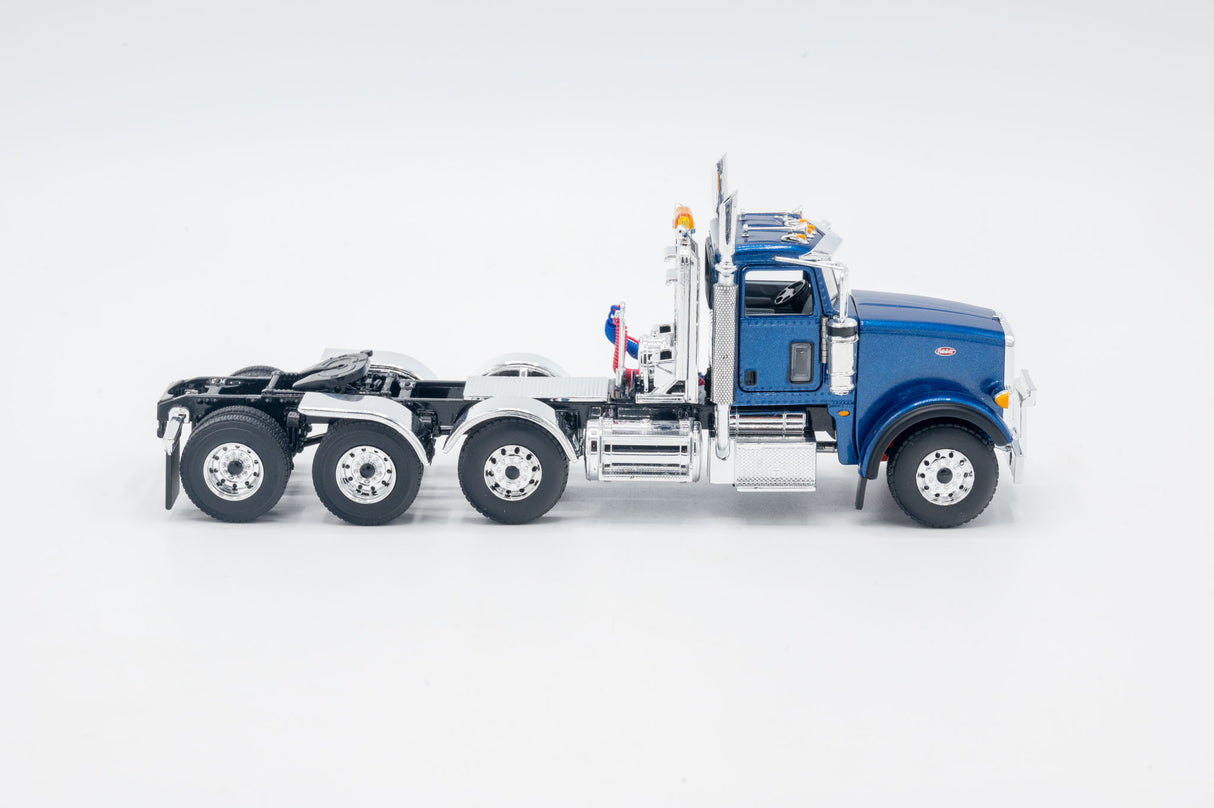 NOW IN STOCK - 1/50 Scale First Gear Peterbilt 367 w/ Talbert 55SA Lowboy - Sovereign Blue - TD Exclusive