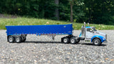 Titan Diecast Custom Combo - Kenworth T880 East Dump and Straight Dump - Blue/Silver